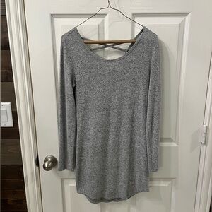 No Boundaries Heather Gray Knit Dress